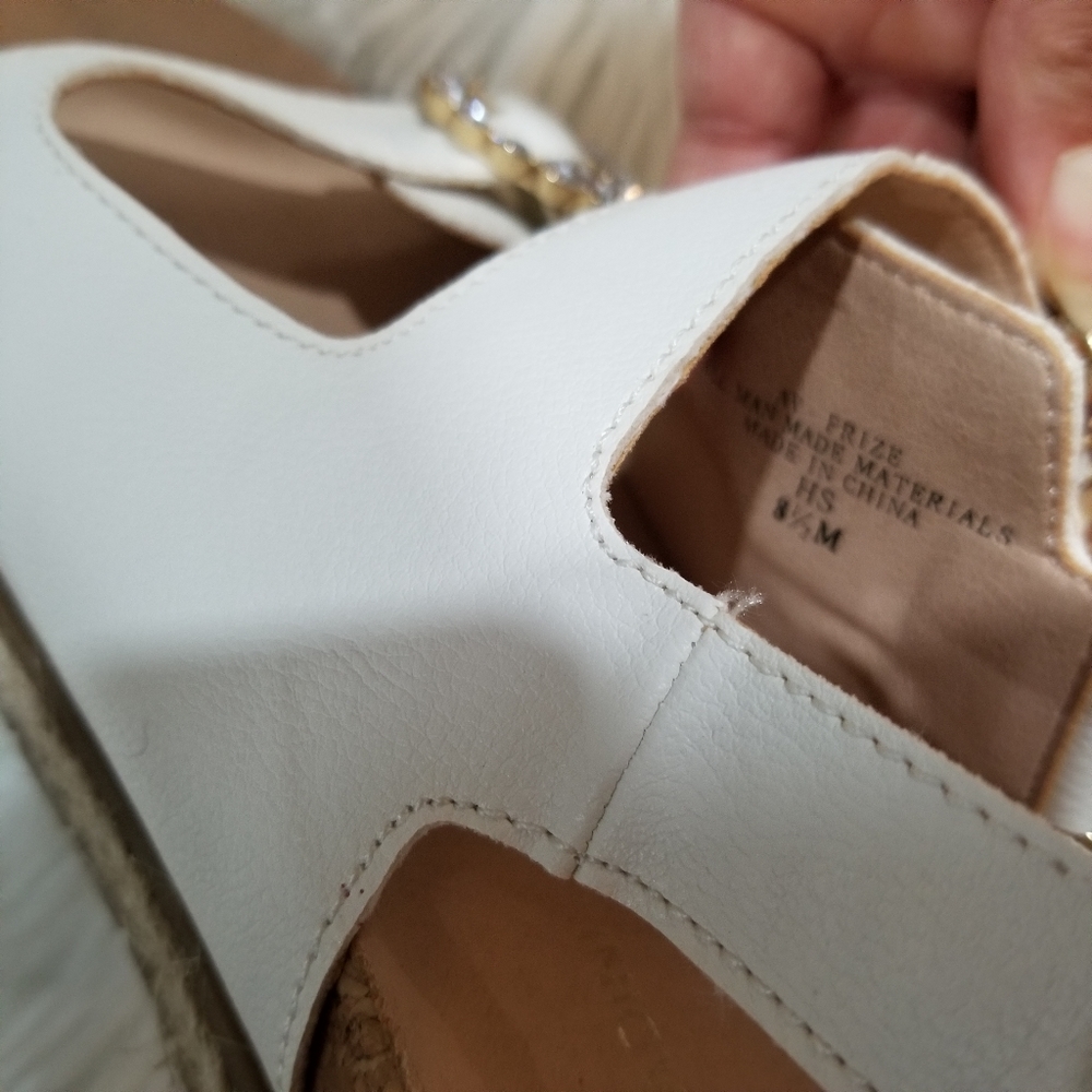 ADRIENNE VITTADINI Sport Espadrilles Sandals White Color SIZE 8 1/2 M.. - Picture 17 of 17